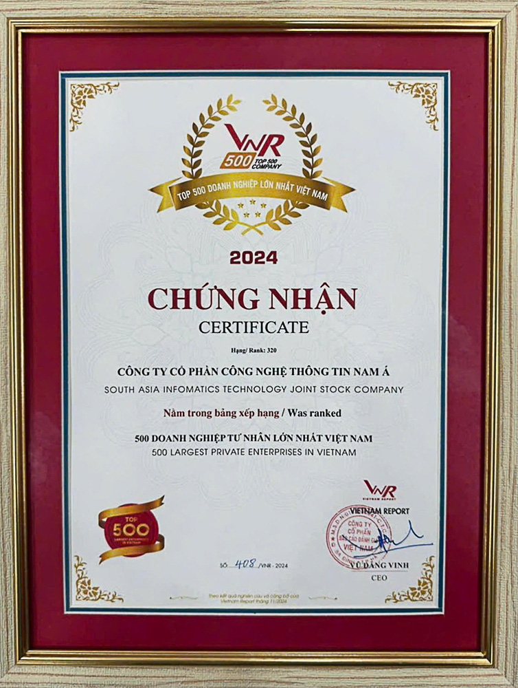 Top 500 Doanh nghiệp tư nhân lớn nhất Việt Nam 2024